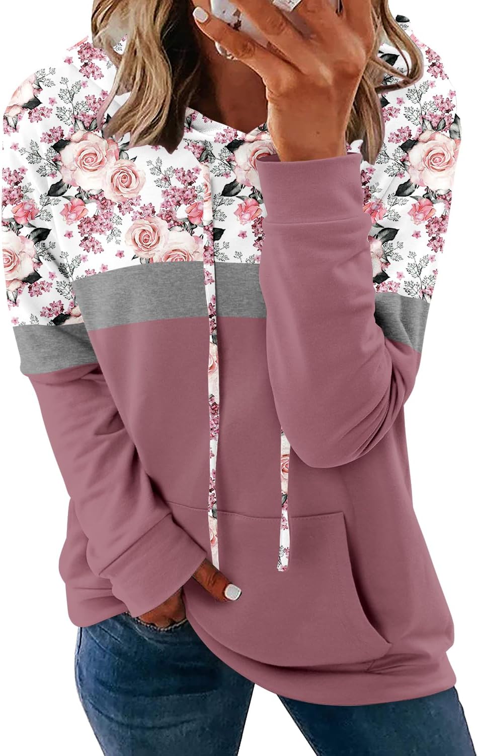 Women's Pullover Hoodies Teen Girls Trendy Fall Fashion Tops Hooded Sweatshirts