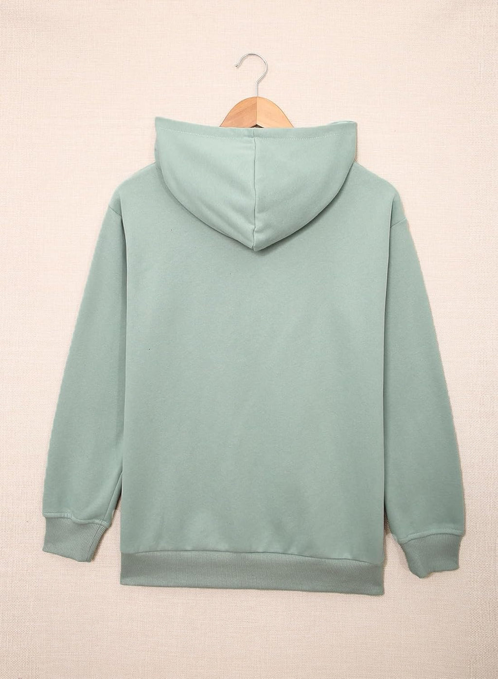 Women's Casual Hoodies Long Sleeve Solid Lightweight Pullover Tops Loose Sweatshirt with Pocket