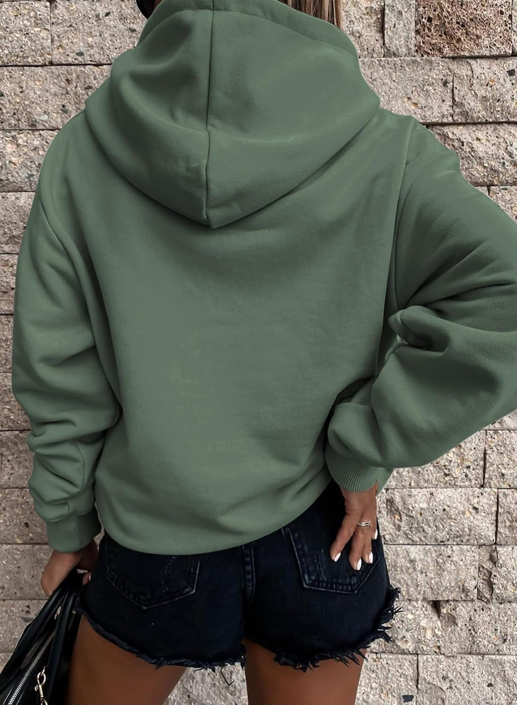 Women's Casual Hoodies Long Sleeve Solid Lightweight Pullover Tops Loose Sweatshirt with Pocket