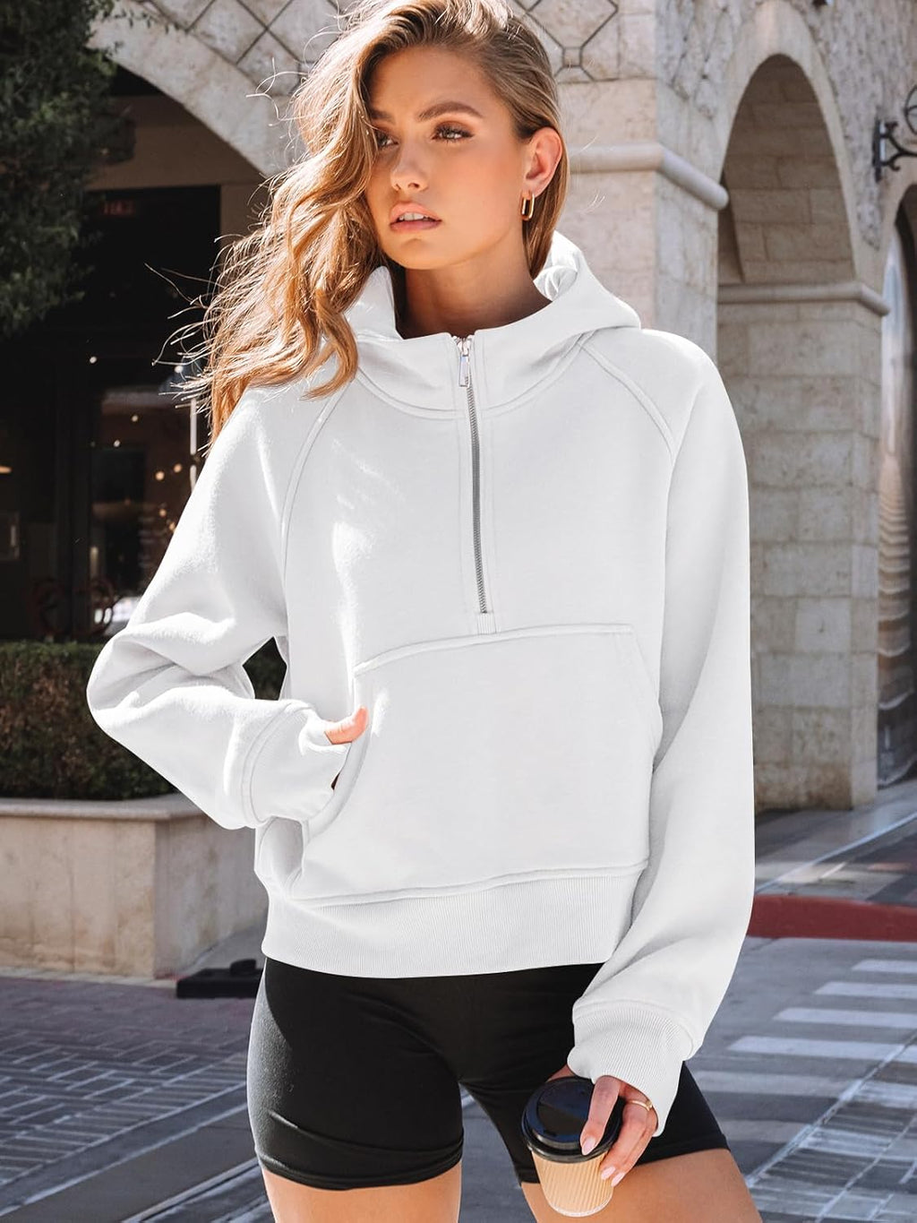 Womens Hoodies Fleece Fall Fashion Outfits Workout Sweatshirts Y2k Winter Zip Up Jackets Oversized Tops Clothes 2025