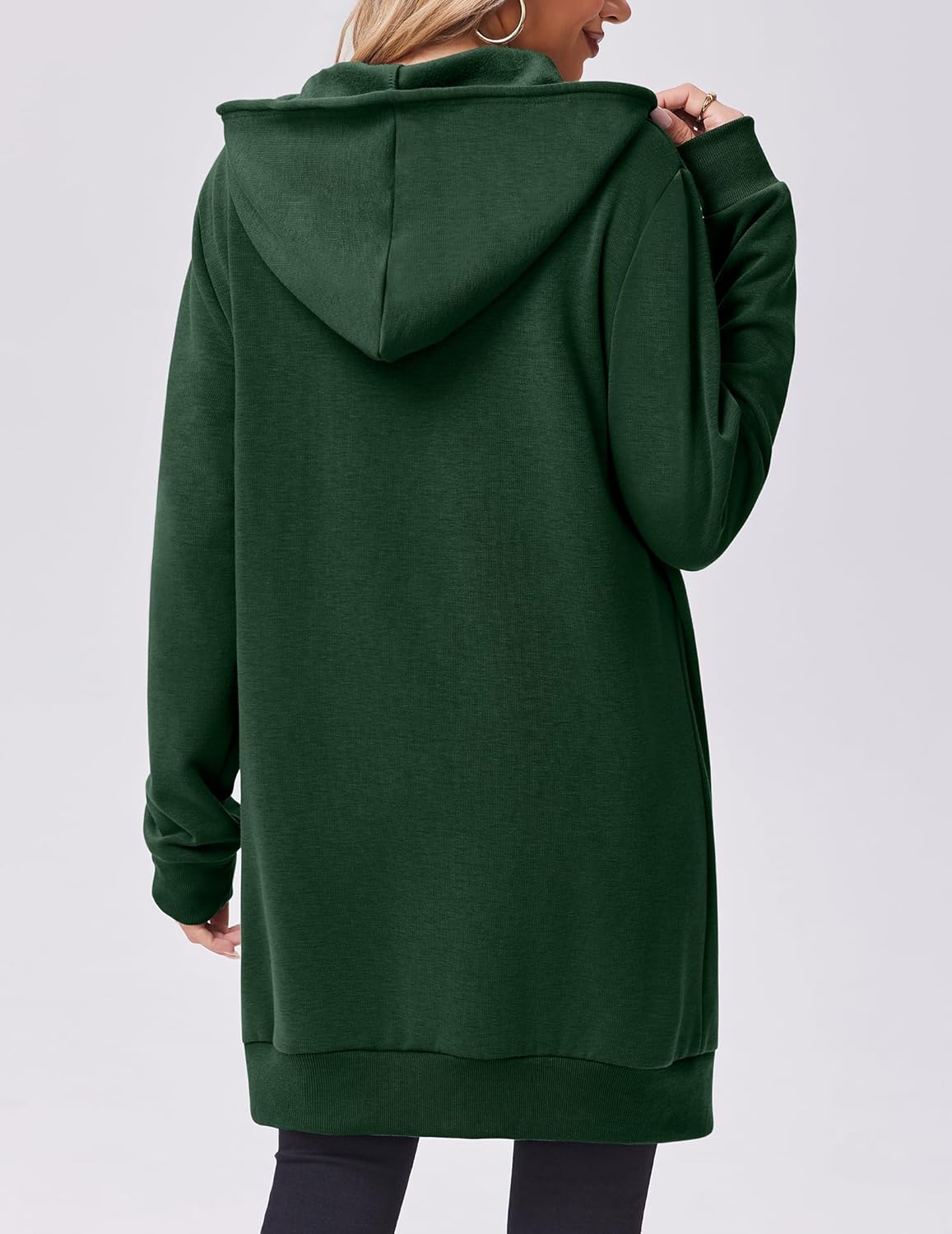 Zip Up Hoodies For Women Long Sleeve Oversized Sweatshirts Casual Lightweight Fleece Jackets With Pockets