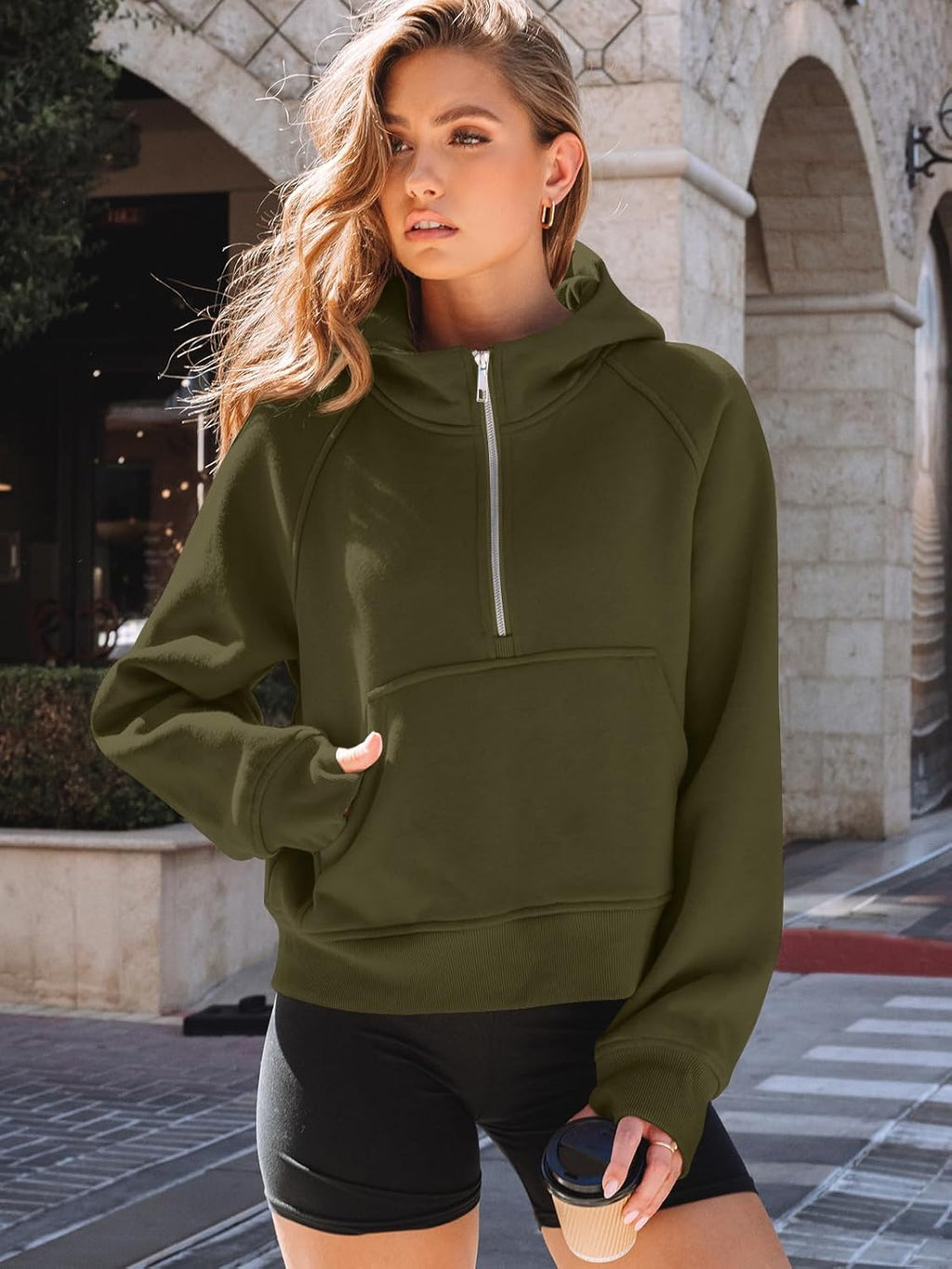 Womens Hoodies Fleece Fall Fashion Outfits Workout Sweatshirts Y2k Winter Zip Up Jackets Oversized Tops Clothes 2025