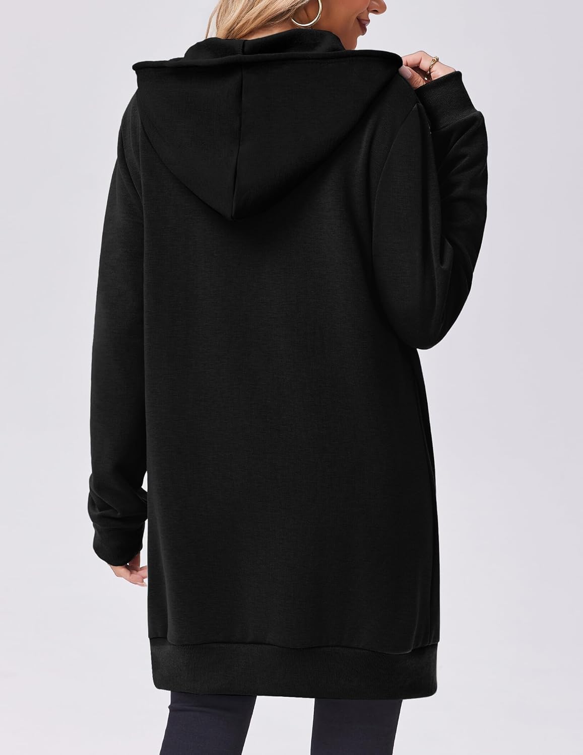 Zip Up Hoodies For Women Long Sleeve Oversized Sweatshirts Casual Lightweight Fleece Jackets With Pockets