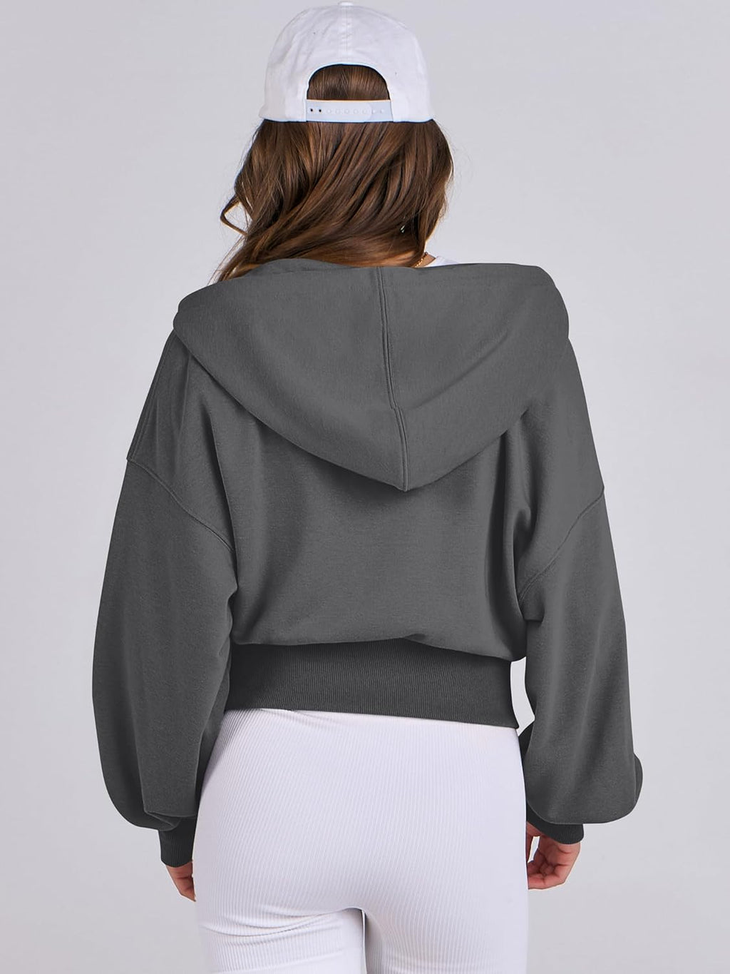 Womens Zip Up Hoodies Cropped Sweatshirts Casual Comfy Cute Zip Jackets Fashion Trendy Fall Outfits 2025 Y2K Clothes