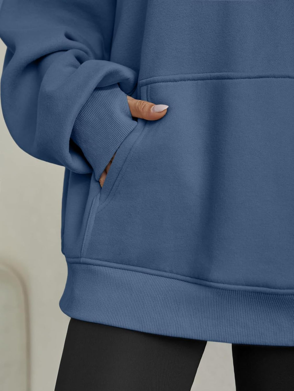 Womens Oversized V Neck Hoodies with Thumb Hole Pullover Sweatshirts Y2k Clothes Fall Fashion Outfits 2025