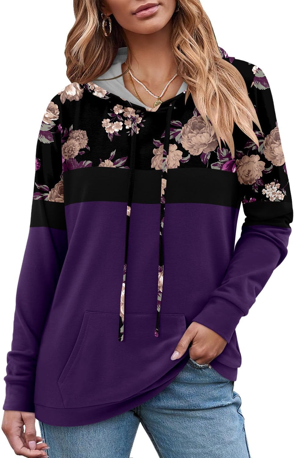 Women's Pullover Hoodies Teen Girls Trendy Fall Fashion Tops Hooded Sweatshirts