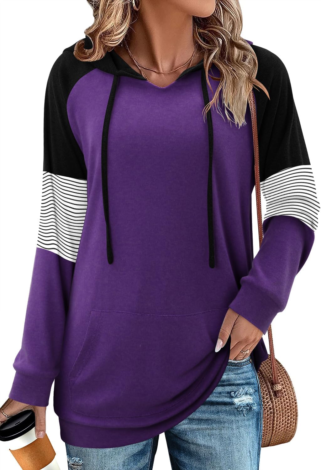 Women's Pullover Hoodies Teen Girls Trendy Fall Fashion Tops Hooded Sweatshirts