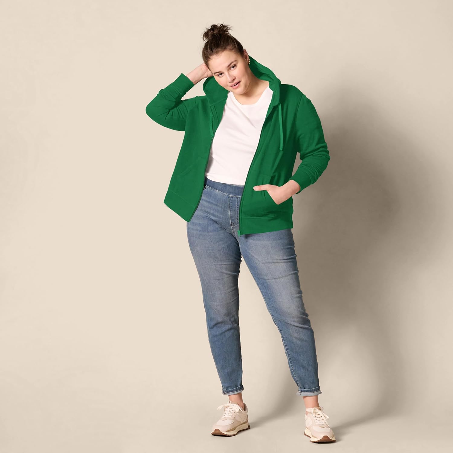 Women's Fleece Full-Zip Hoodie (Available in Plus Size)