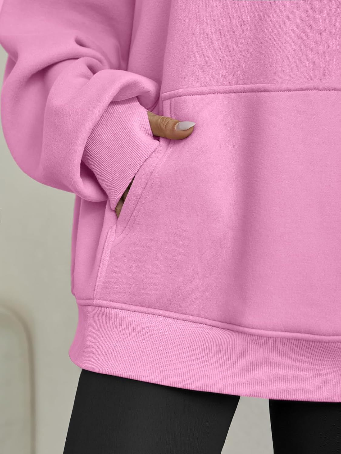 Womens Oversized V Neck Hoodies with Thumb Hole Pullover Sweatshirts Y2k Clothes Fall Fashion Outfits 2025