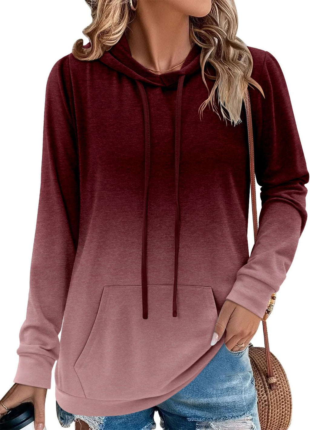 Women's Pullover Hoodies Teen Girls Trendy Fall Fashion Tops Hooded Sweatshirts