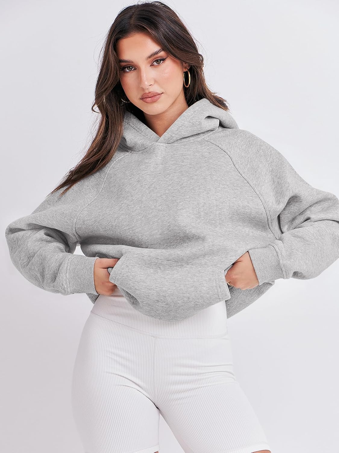 Women Hoodies Oversized Fleece Long Sleeve Comfy Casual Basic Pullover Sweatshirts 2025 Fall Outfits Y2K Clothes