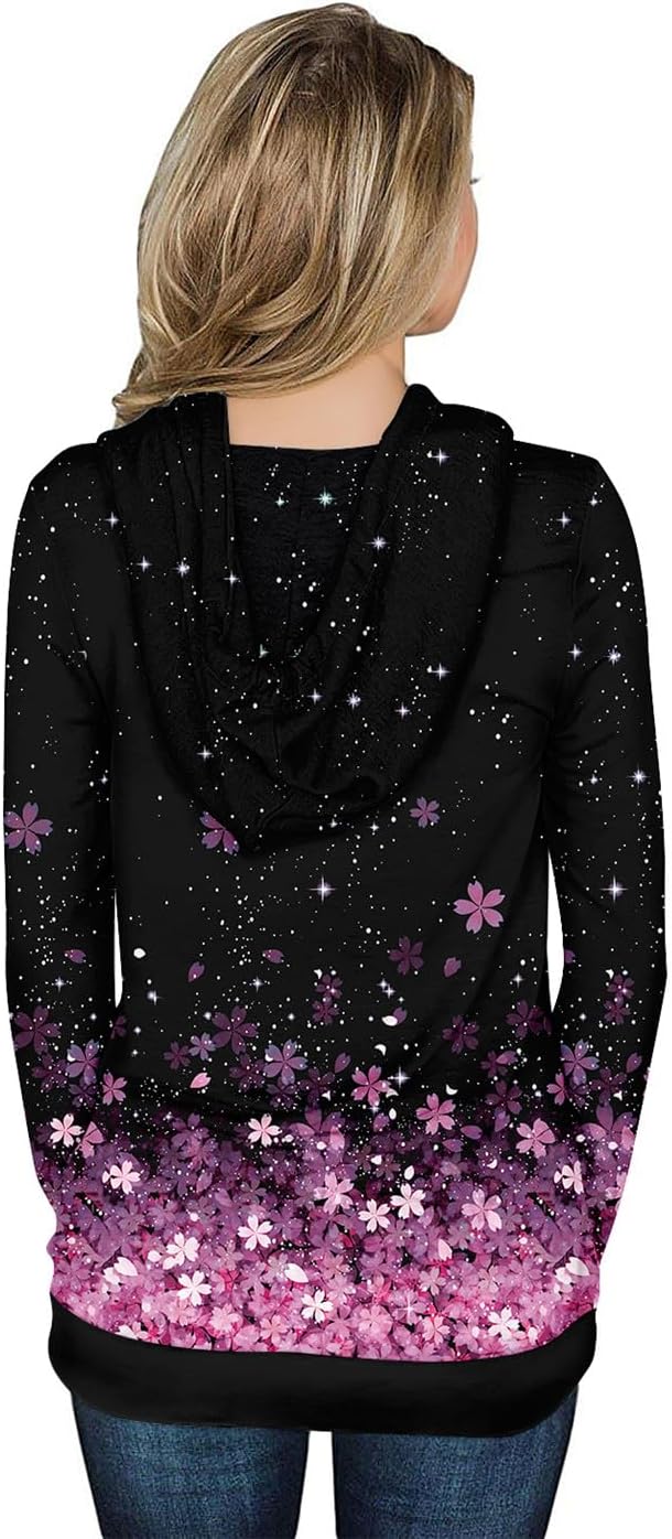 Women's Pullover Hoodies Teen Girls Trendy Fall Fashion Tops Hooded Sweatshirts