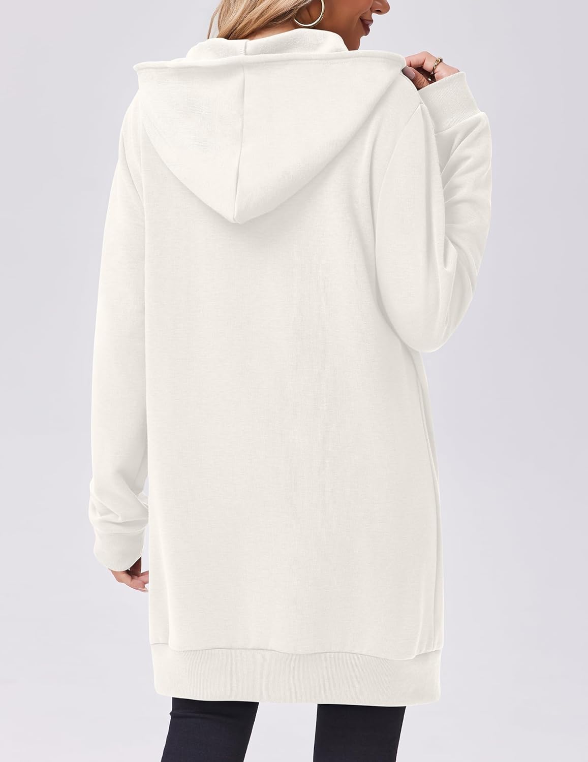 Zip Up Hoodies For Women Long Sleeve Oversized Sweatshirts Casual Lightweight Fleece Jackets With Pockets