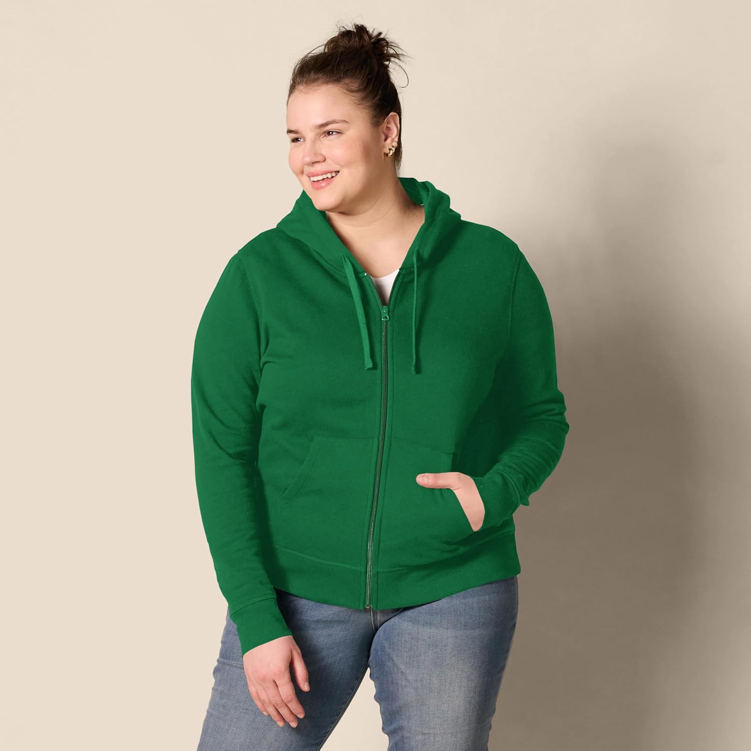 Women's Fleece Full-Zip Hoodie (Available in Plus Size)