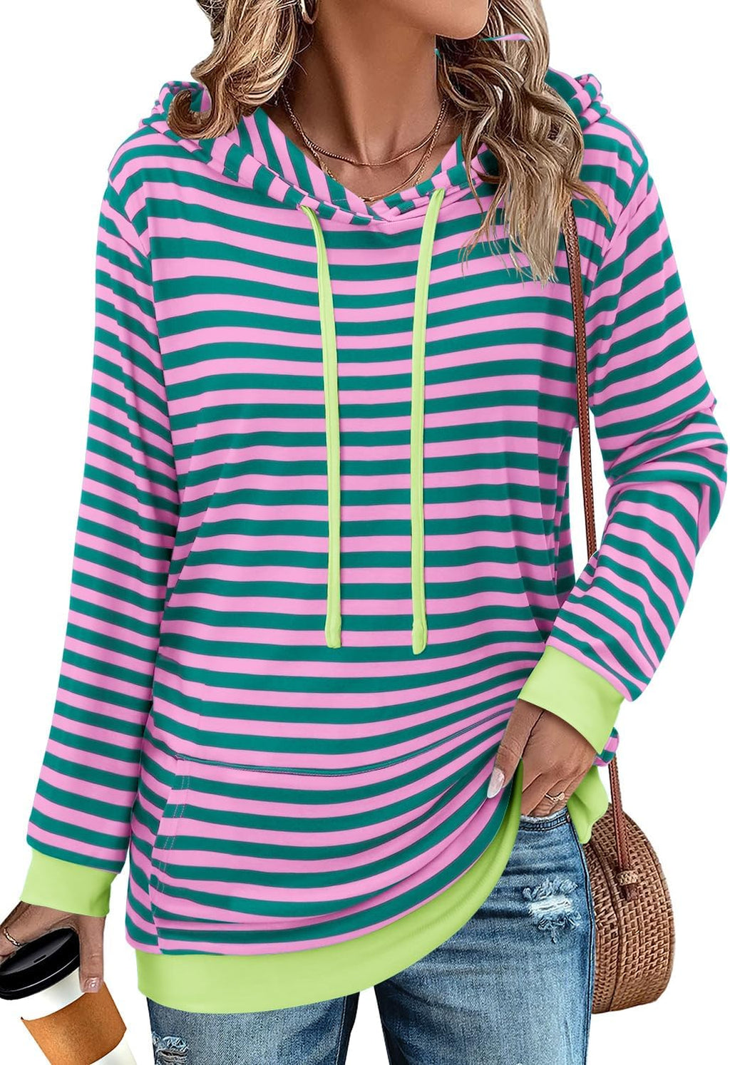 Women's Pullover Hoodies Teen Girls Trendy Fall Fashion Tops Hooded Sweatshirts