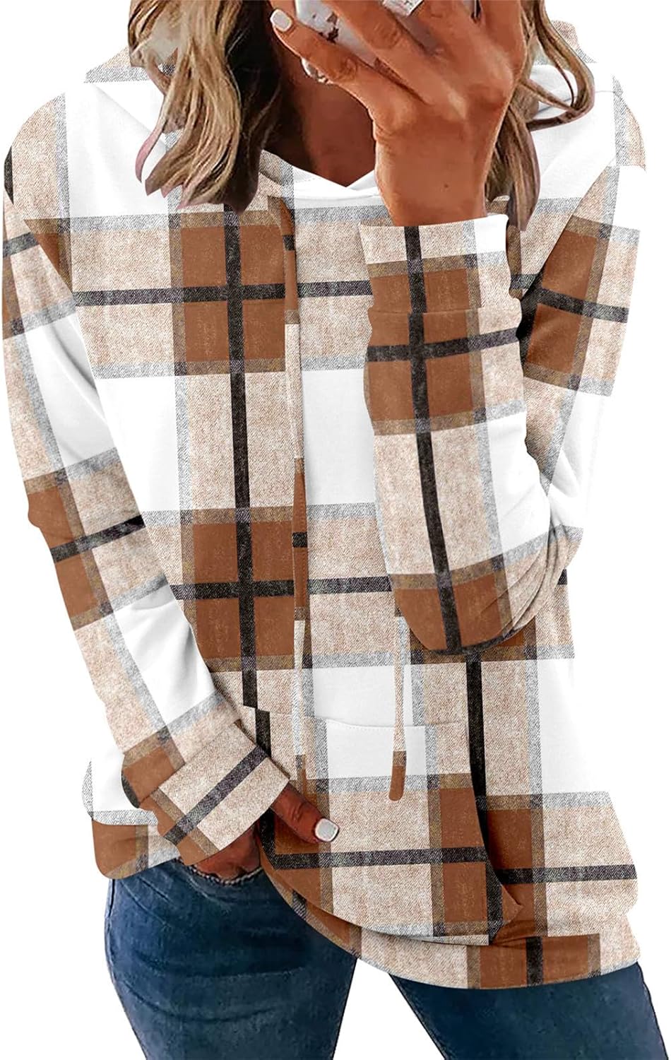 Women's Pullover Hoodies Teen Girls Trendy Fall Fashion Tops Hooded Sweatshirts