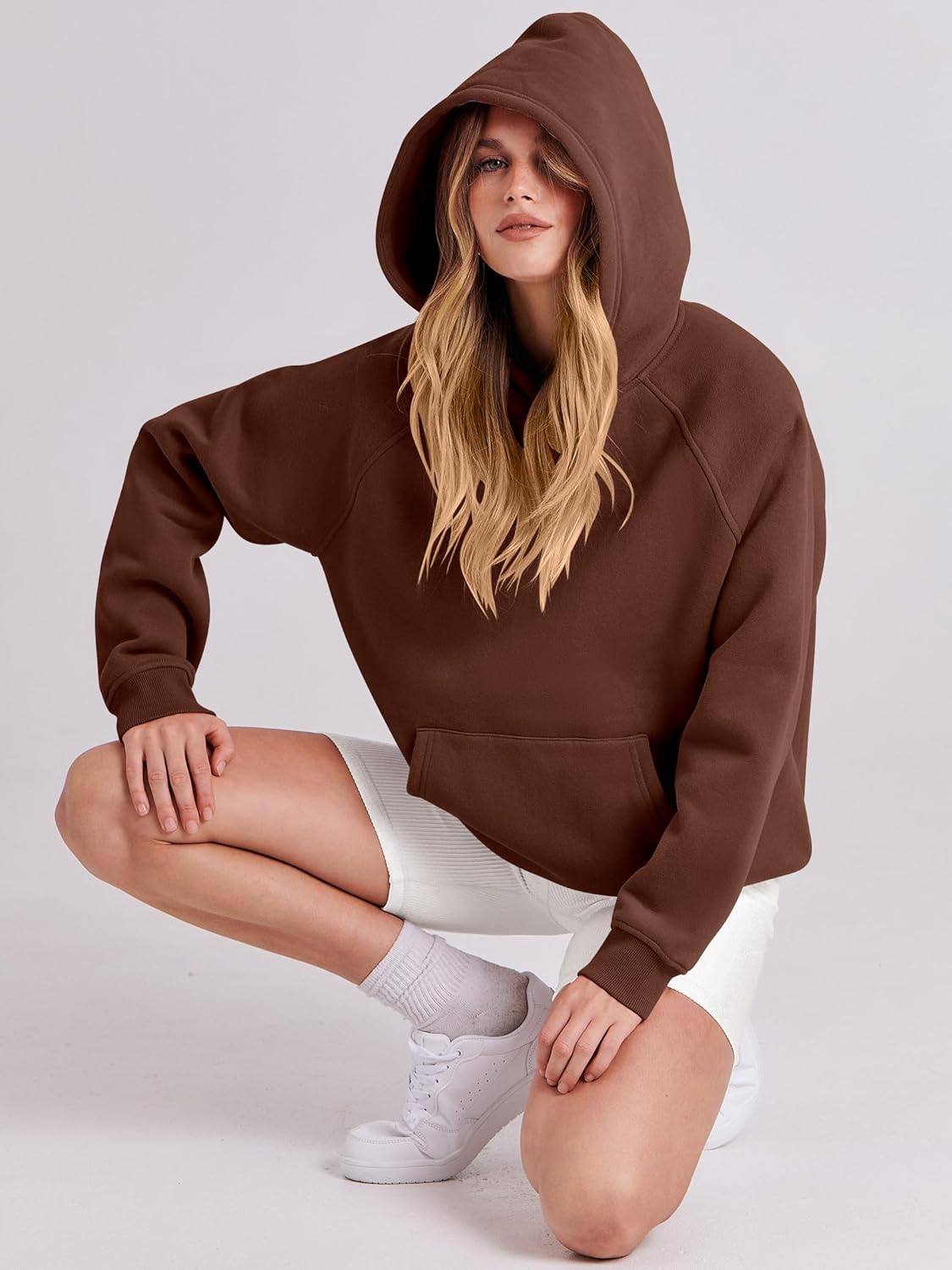 Women Hoodies Oversized Fleece Long Sleeve Comfy Casual Basic Pullover Sweatshirts 2025 Fall Outfits Y2K Clothes