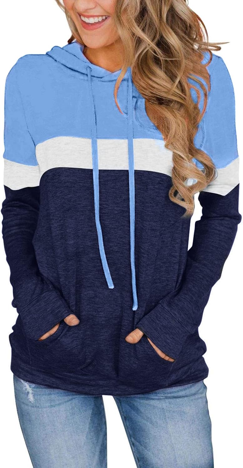 Women’s 2025 Fall Long Sleeve Hoodie Pullover Sweatshirt Lightweight Casual Tops Blouse