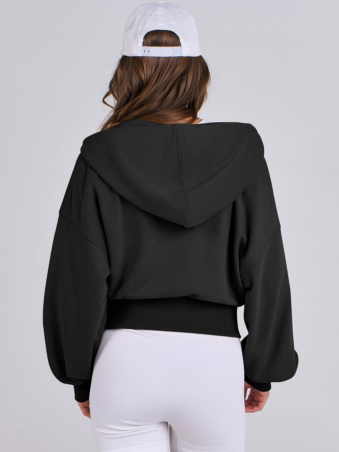 Womens Zip Up Hoodies Cropped Sweatshirts Casual Comfy Cute Zip Jackets Fashion Trendy Fall Outfits 2025 Y2K Clothes