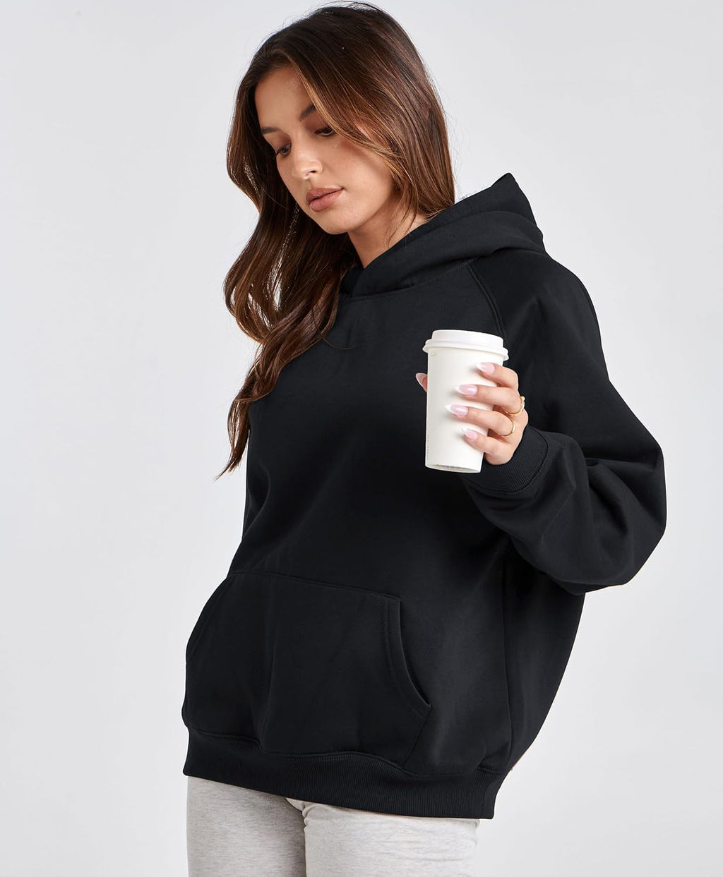 Womens Camo Hoodies Maple Leaf Print Oversized Hooded Sweatshirt Fleece Pullover Sweatshirts Long Sleeve with Pocket