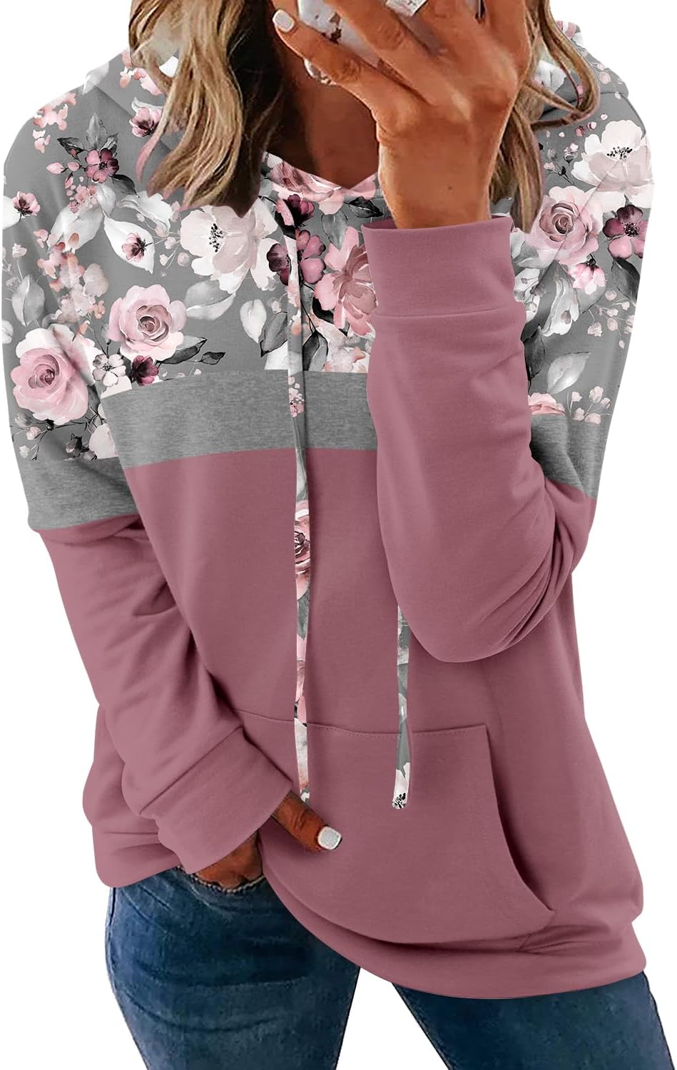 Women's Pullover Hoodies Teen Girls Trendy Fall Fashion Tops Hooded Sweatshirts