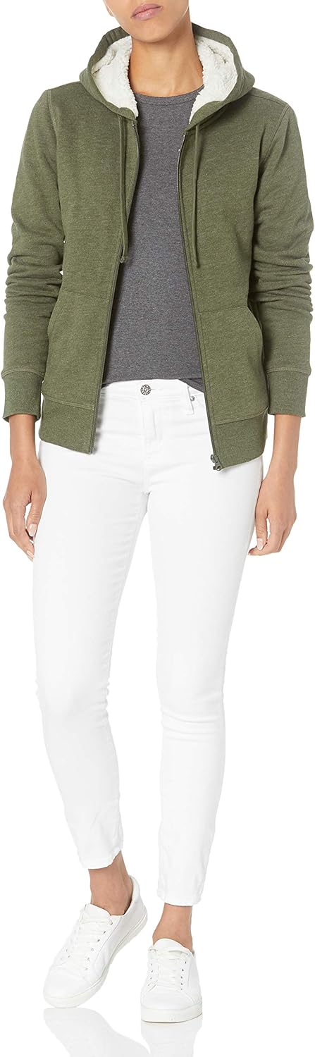 Women's Sherpa-Lined Fleece Full-Zip Hooded Jacket (Available in Plus Size)