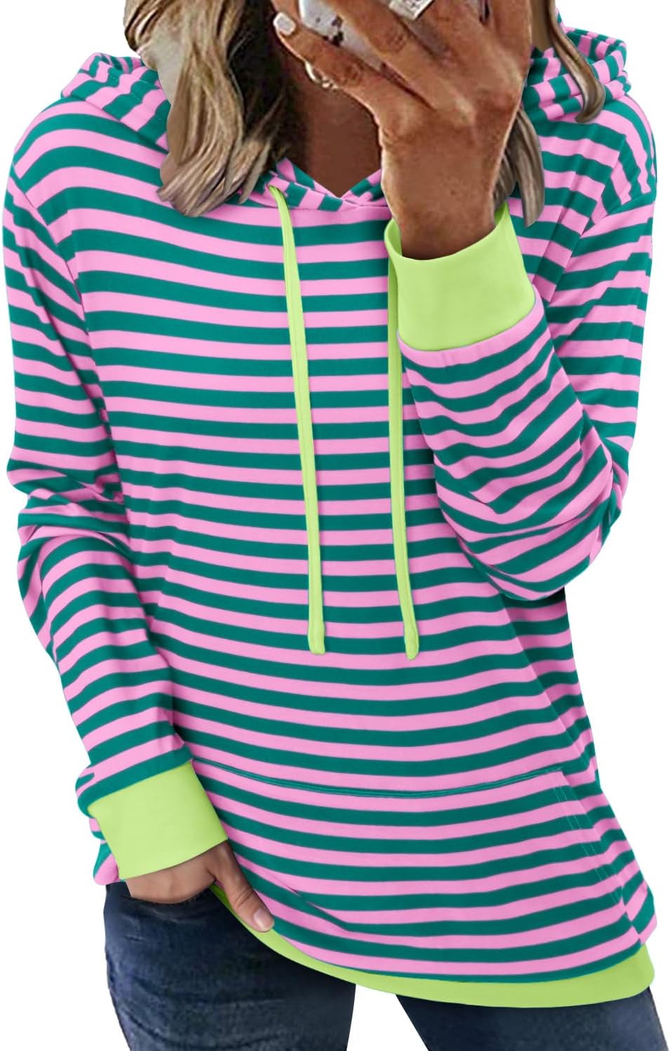 Women's Pullover Hoodies Teen Girls Trendy Fall Fashion Tops Hooded Sweatshirts