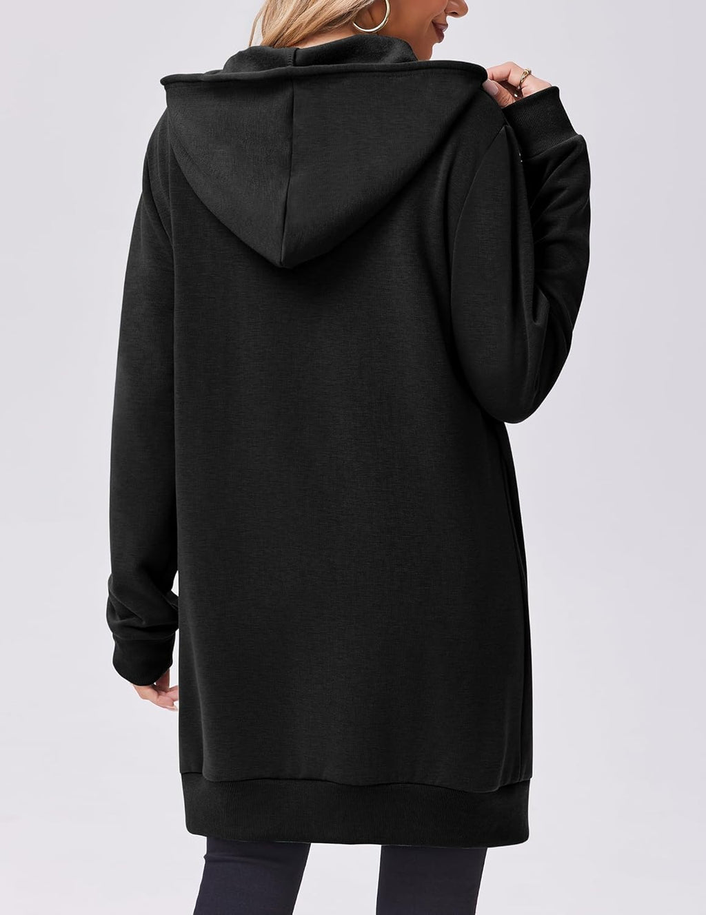 Zip Up Hoodies For Women Long Sleeve Oversized Sweatshirts Casual Lightweight Fleece Jackets With Pockets