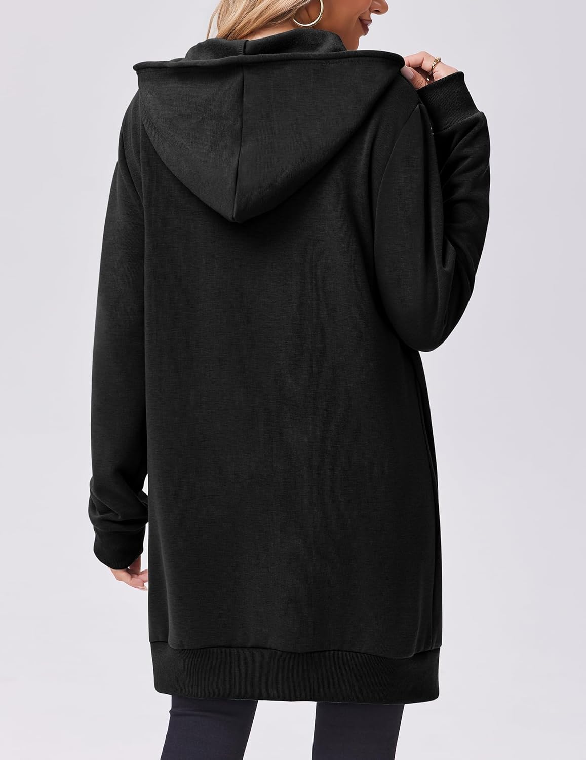 Zip Up Hoodies For Women Long Sleeve Oversized Sweatshirts Casual Lightweight Fleece Jackets With Pockets