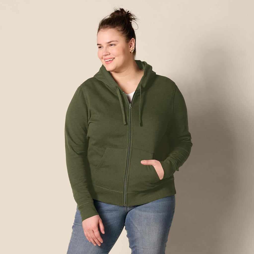 Women's Fleece Full-Zip Hoodie (Available in Plus Size)
