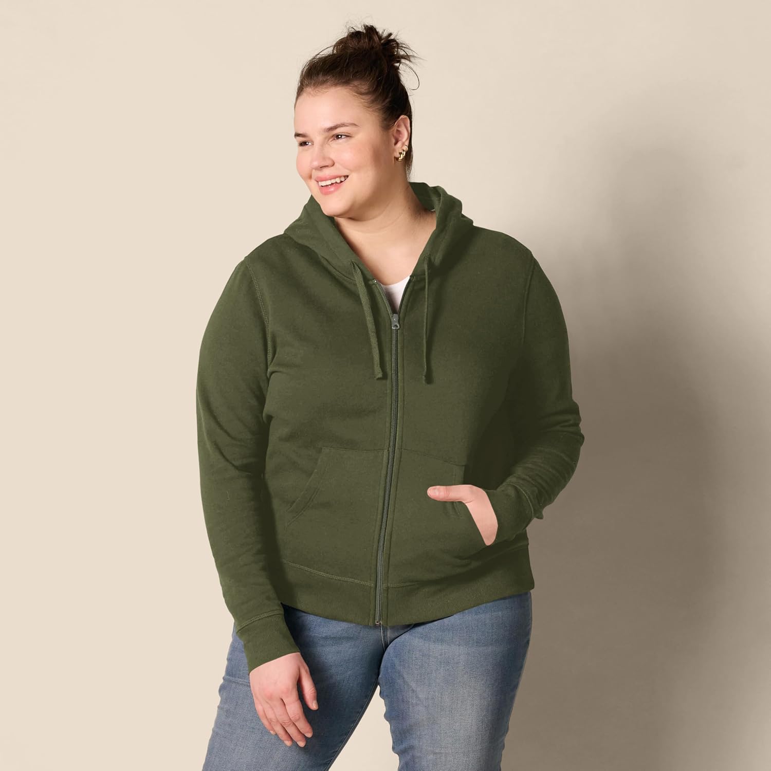 Women's Fleece Full-Zip Hoodie (Available in Plus Size)