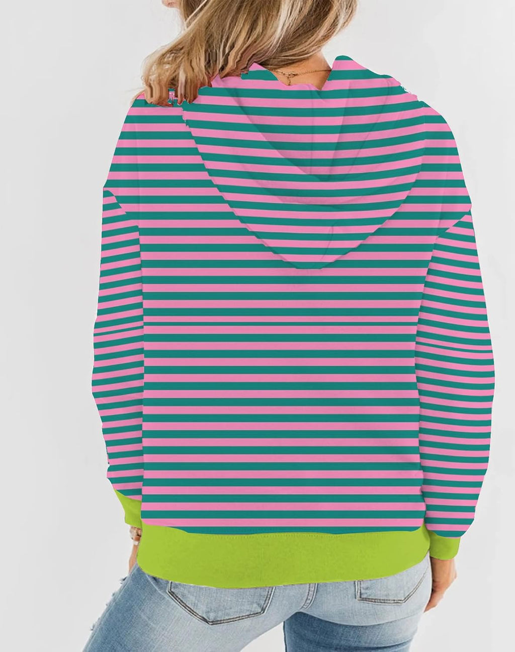 Womens Casual Hoodies Crew Neck Long Sleeve Sweatshirts with Pocket Lightweight Pullover Tops