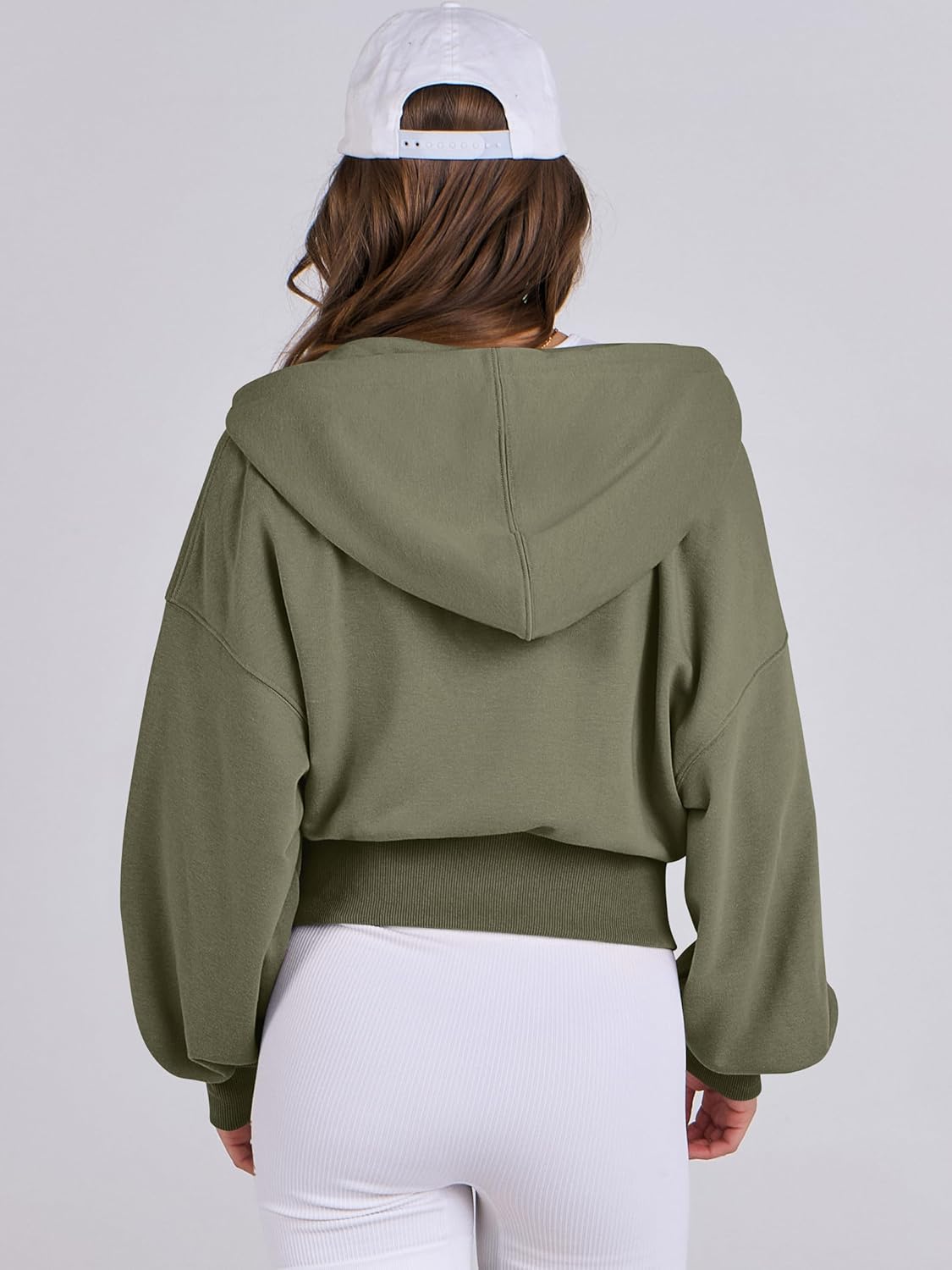 Womens Zip Up Hoodies Cropped Sweatshirts Casual Comfy Cute Zip Jackets Fashion Trendy Fall Outfits 2025 Y2K Clothes