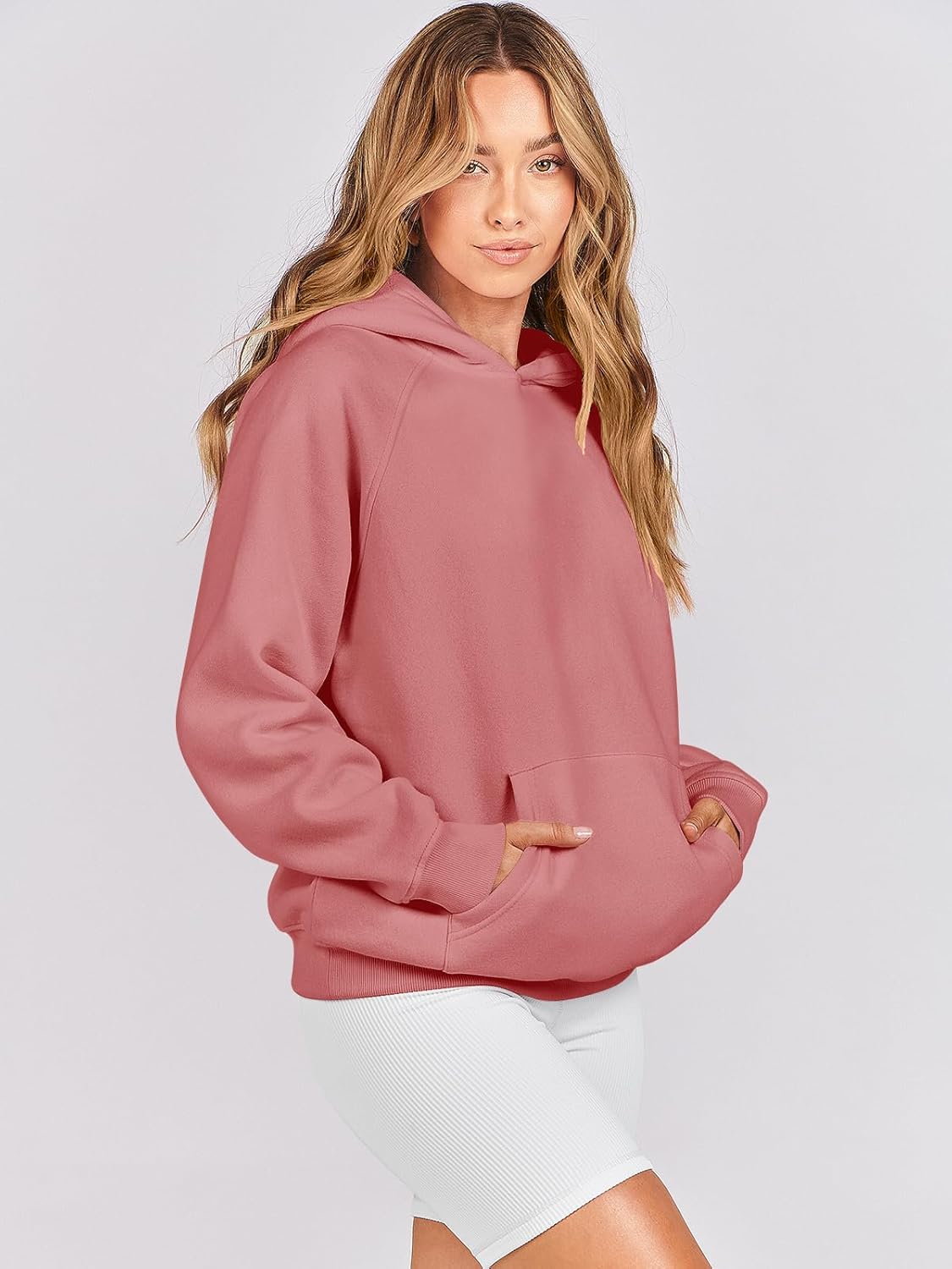 Women Hoodies Oversized Fleece Long Sleeve Comfy Casual Basic Pullover Sweatshirts 2025 Fall Outfits Y2K Clothes