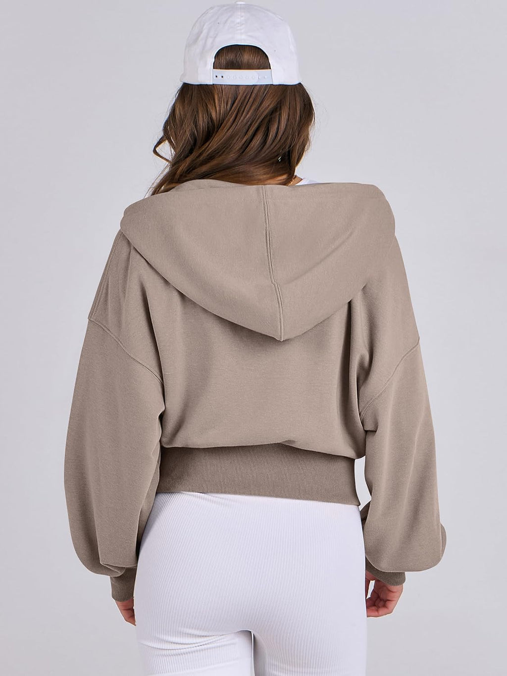 Womens Zip Up Hoodies Cropped Sweatshirts Casual Comfy Cute Zip Jackets Fashion Trendy Fall Outfits 2025 Y2K Clothes