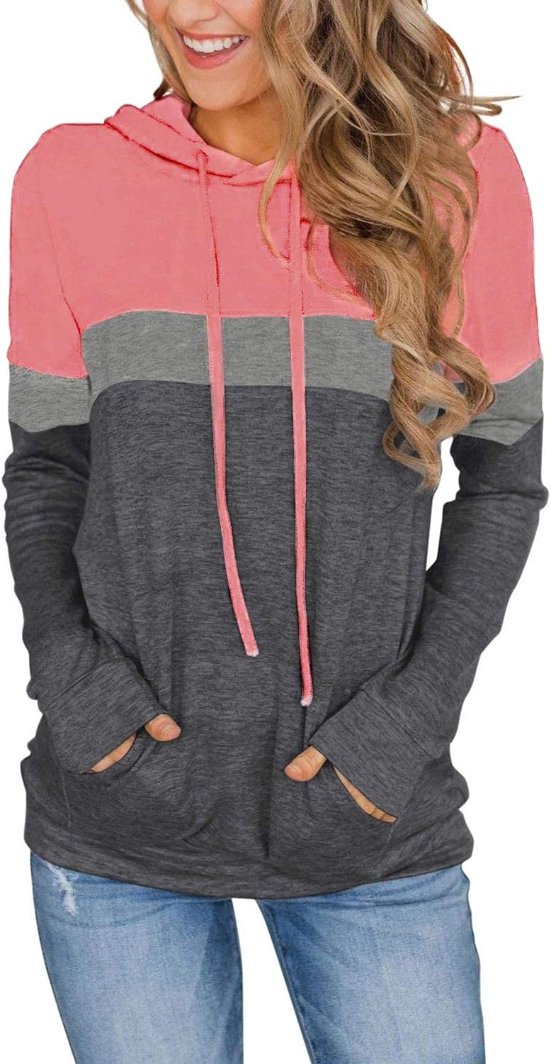 Women’s 2025 Fall Long Sleeve Hoodie Pullover Sweatshirt Lightweight Casual Tops Blouse