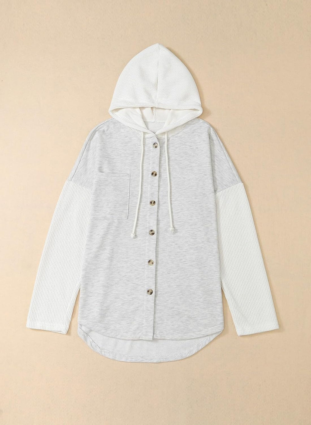 Oversized Sweatshirt for Women Loose Fit Casual Long Sleeve Button Hooded Sweatshirts Hoodies with Pocket