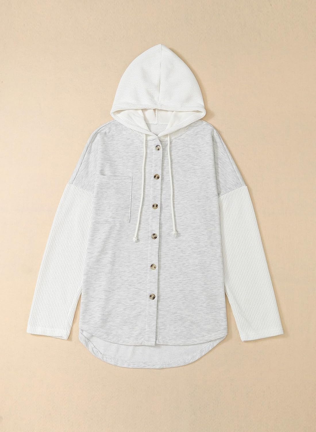 Oversized Sweatshirt for Women Loose Fit Casual Long Sleeve Button Hooded Sweatshirts Hoodies with Pocket