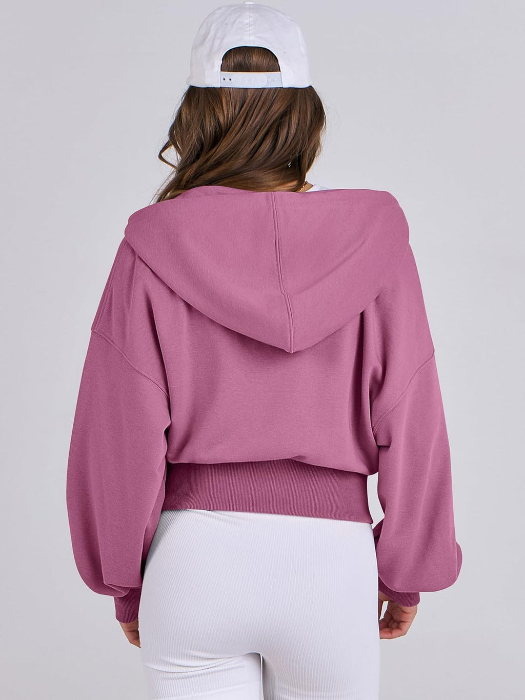 Womens Zip Up Hoodies Cropped Sweatshirts Casual Comfy Cute Zip Jackets Fashion Trendy Fall Outfits 2025 Y2K Clothes