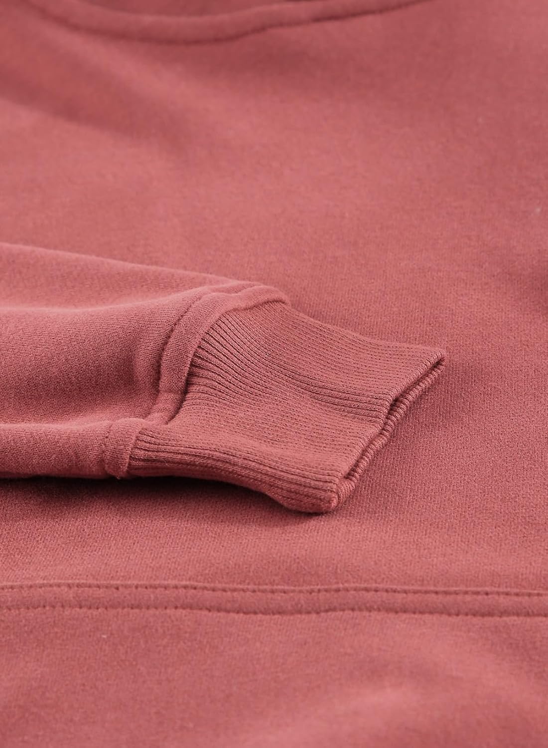 Women's Casual Hoodies Long Sleeve Solid Lightweight Pullover Tops Loose Sweatshirt with Pocket