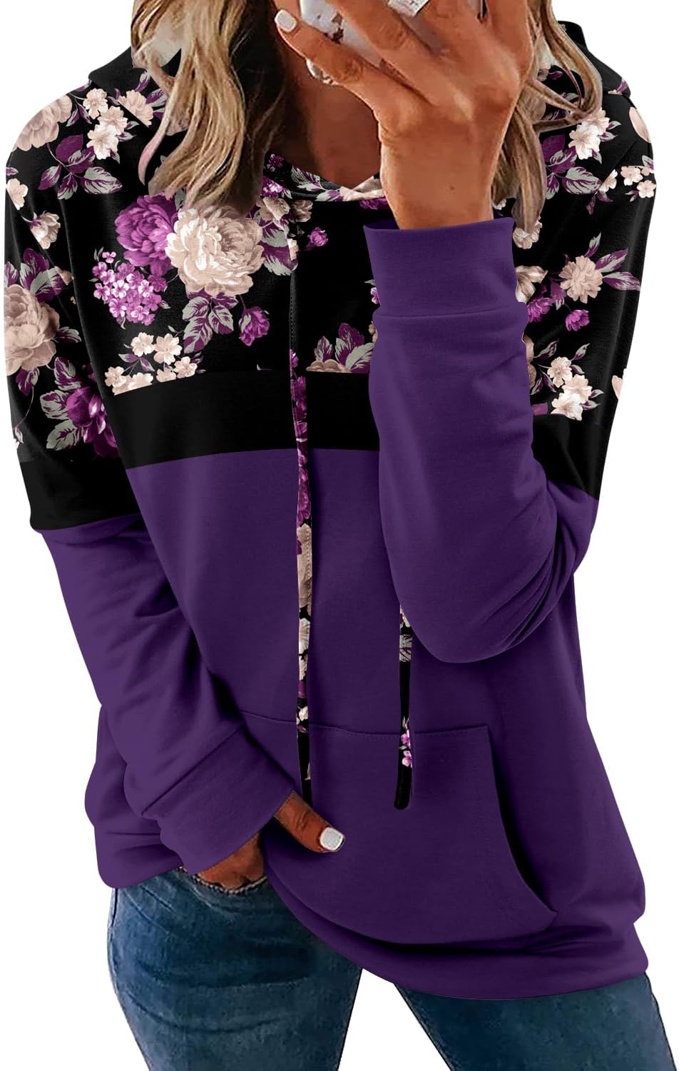 Women's Pullover Hoodies Teen Girls Trendy Fall Fashion Tops Hooded Sweatshirts