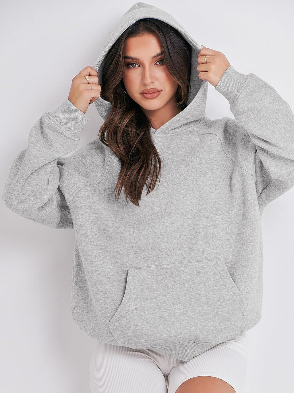 Women Hoodies Oversized Fleece Long Sleeve Comfy Casual Basic Pullover Sweatshirts 2025 Fall Outfits Y2K Clothes