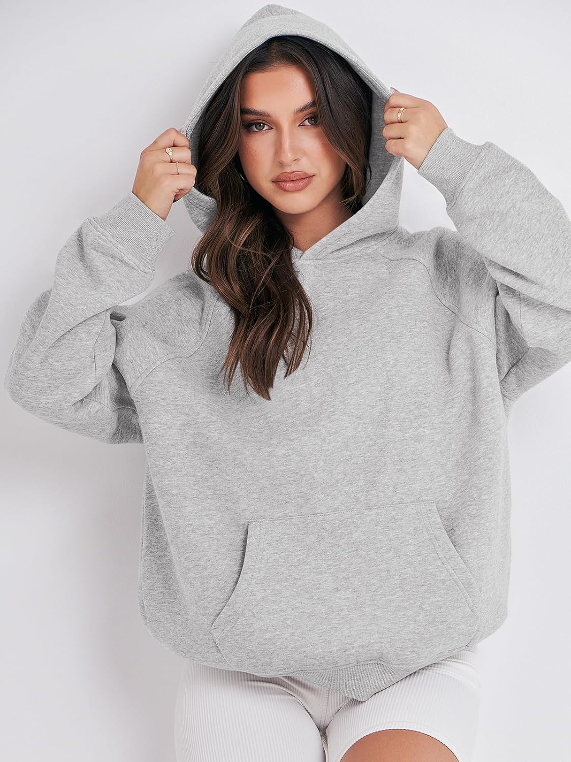 Women Hoodies Oversized Fleece Long Sleeve Comfy Casual Basic Pullover Sweatshirts 2025 Fall Outfits Y2K Clothes
