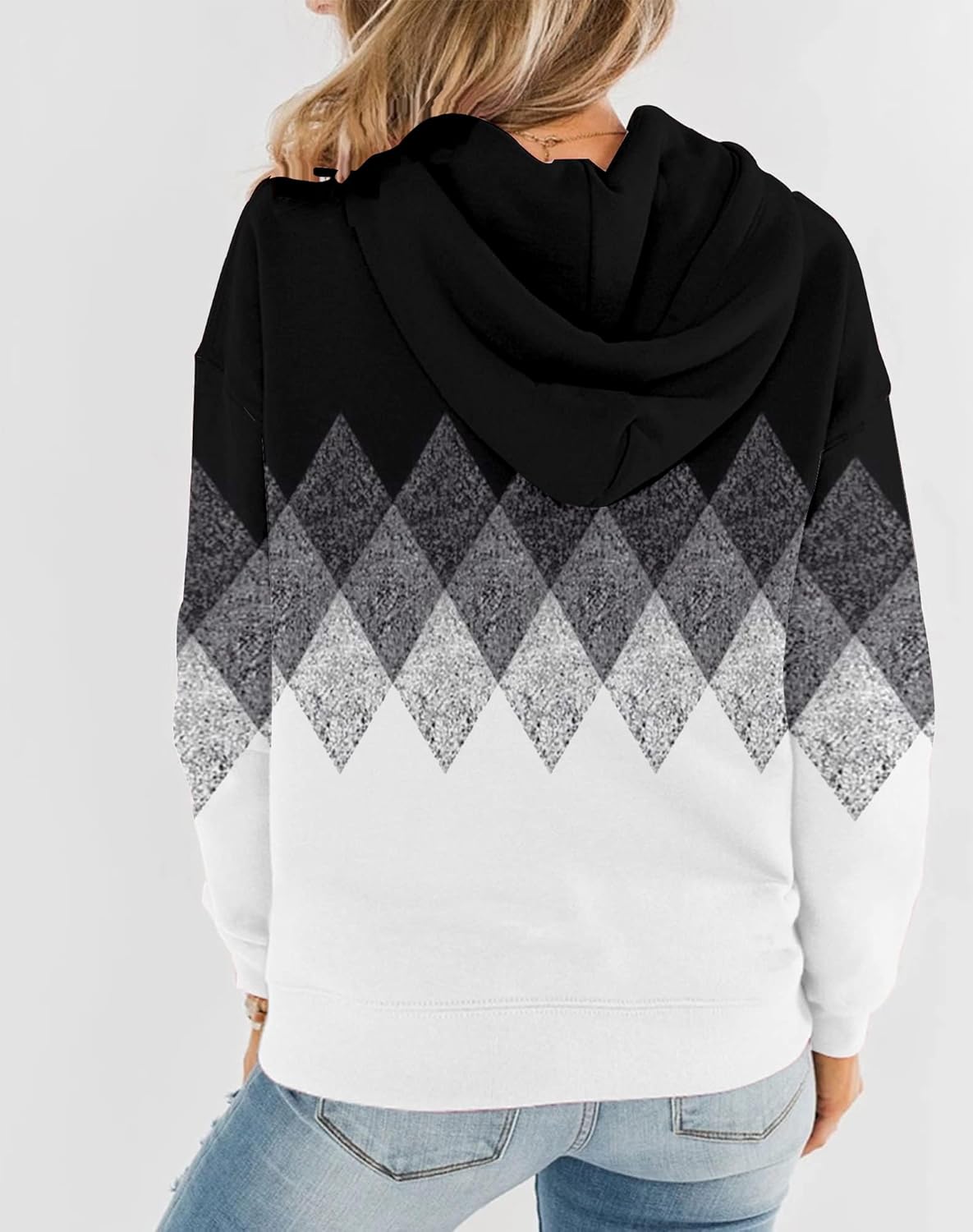 Womens Casual Hoodies Crew Neck Long Sleeve Sweatshirts with Pocket Lightweight Pullover Tops