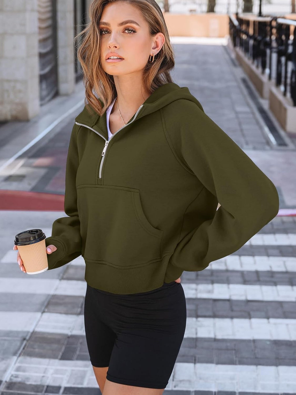 Womens Hoodies Fleece Fall Fashion Outfits Workout Sweatshirts Y2k Winter Zip Up Jackets Oversized Tops Clothes 2025