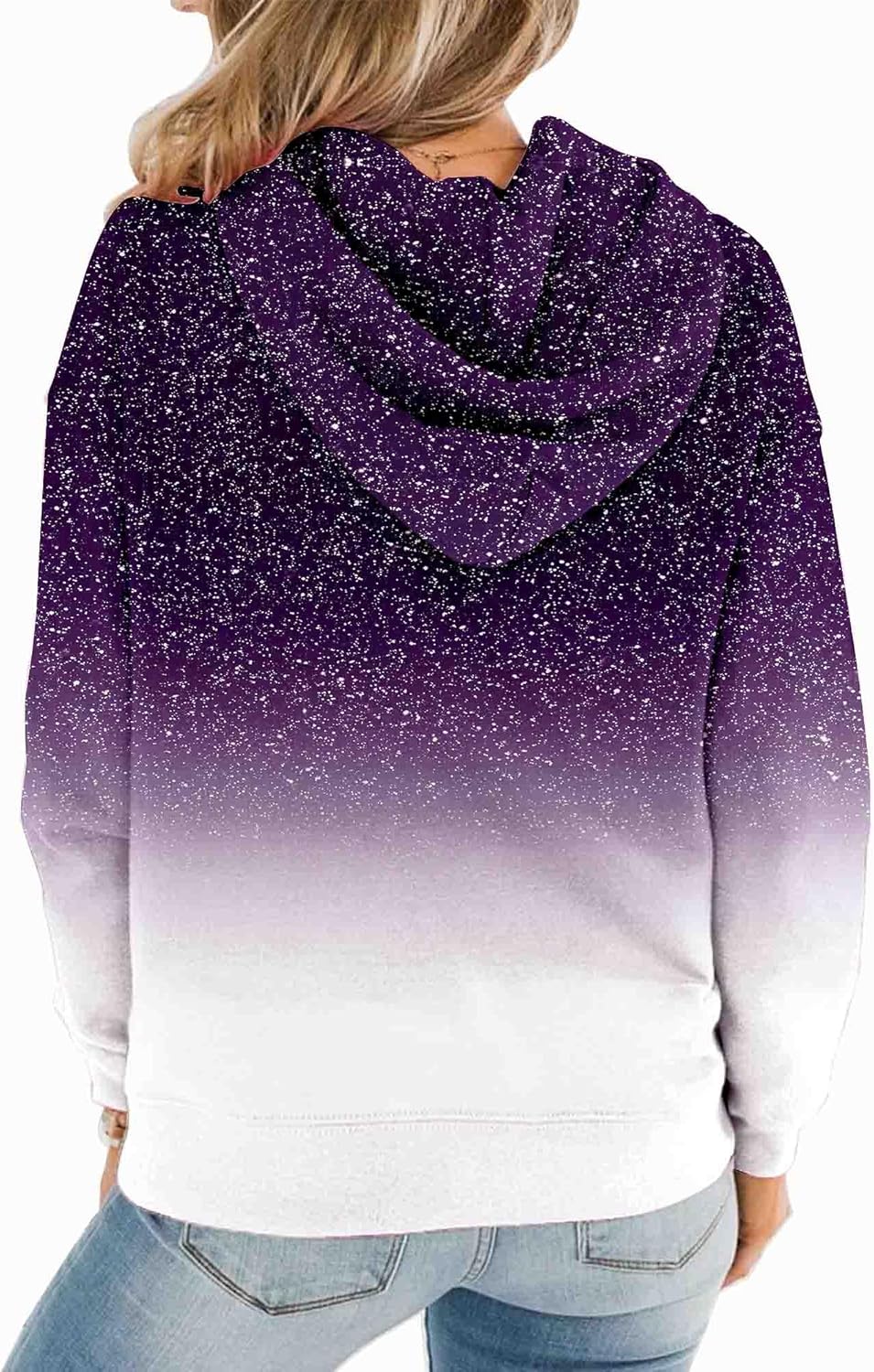 Womens Casual Hoodies Crew Neck Long Sleeve Sweatshirts with Pocket Lightweight Pullover Tops