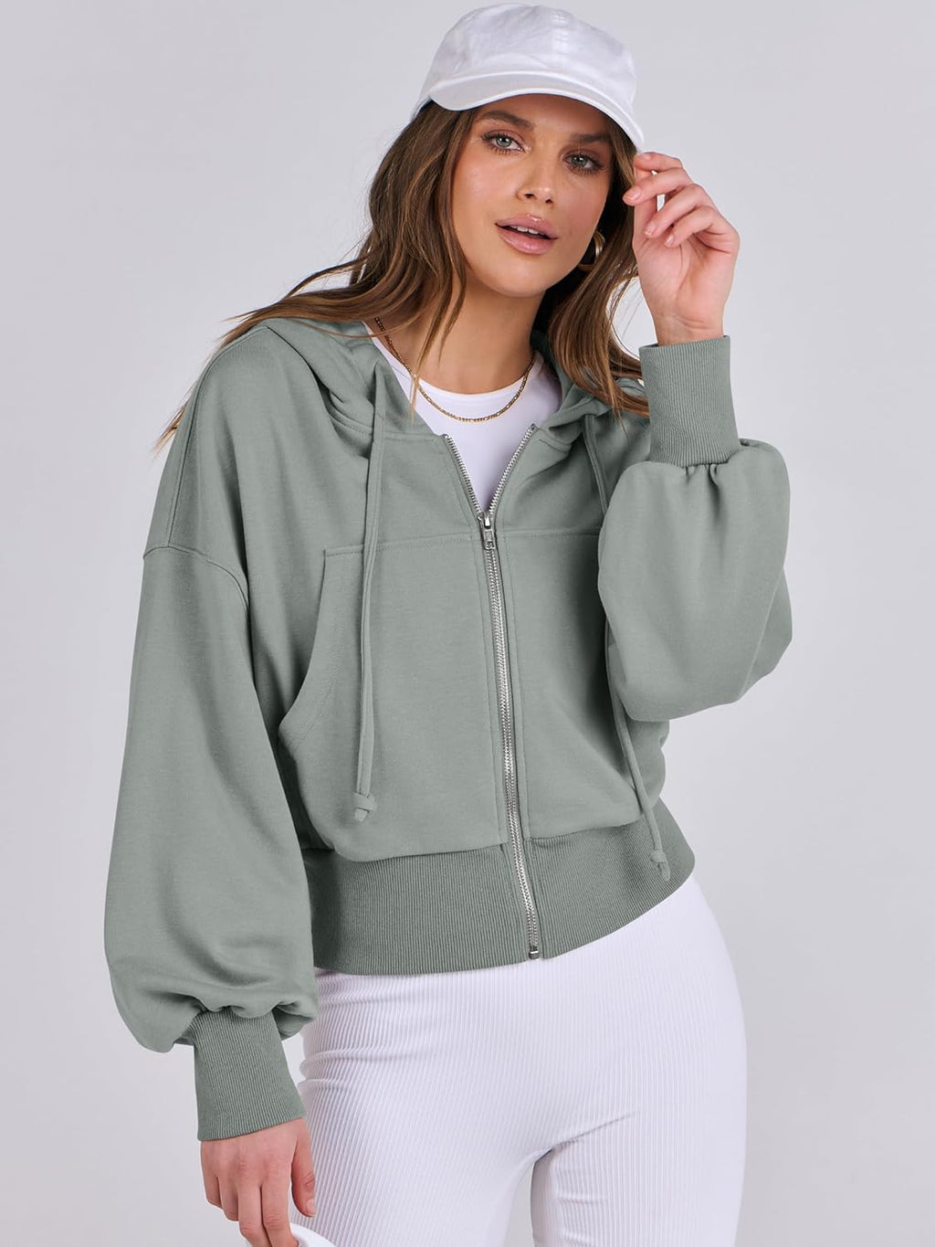 Womens Zip Up Hoodies Cropped Sweatshirts Casual Comfy Cute Zip Jackets Fashion Trendy Fall Outfits 2025 Y2K Clothes