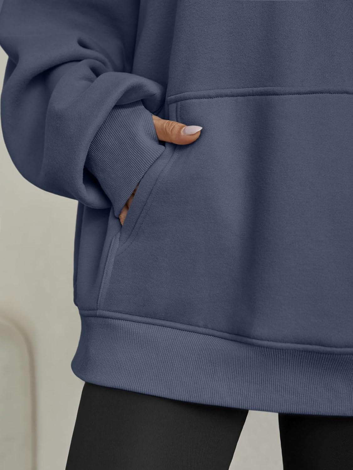 Womens Oversized V Neck Hoodies with Thumb Hole Pullover Sweatshirts Y2k Clothes Fall Fashion Outfits 2025