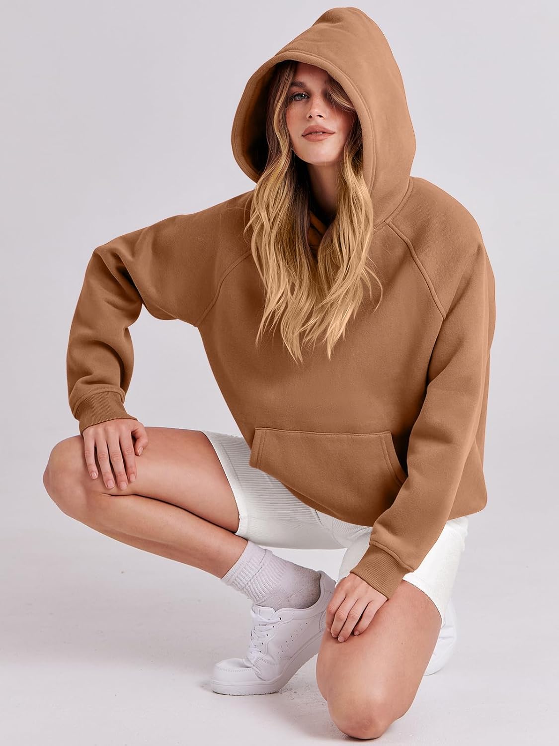 Women Hoodies Oversized Fleece Long Sleeve Comfy Casual Basic Pullover Sweatshirts 2025 Fall Outfits Y2K Clothes