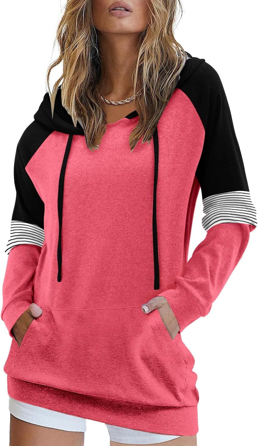 Women's Pullover Hoodies Teen Girls Trendy Fall Fashion Tops Hooded Sweatshirts